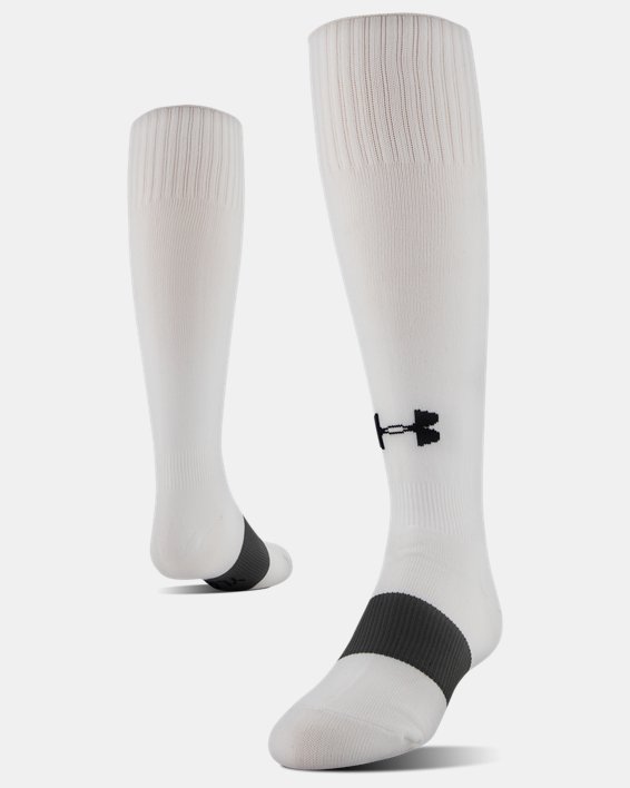 Kids' UA Soccer Over-The-Calf Socks, White, pdpMainDesktop image number 0